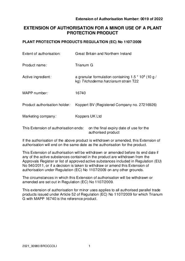 Brassica Vegetables EAMU